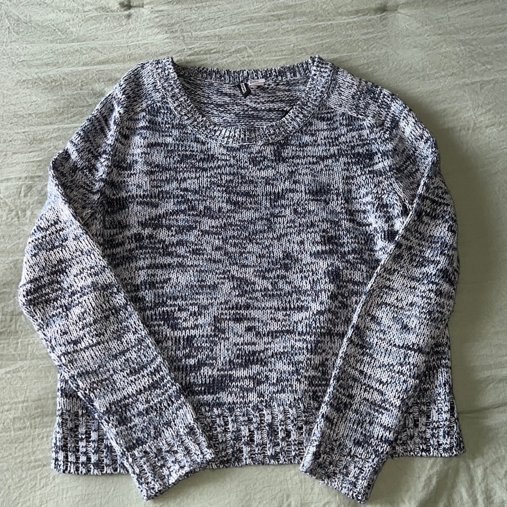 Blue & White Long Sleeve Sweater